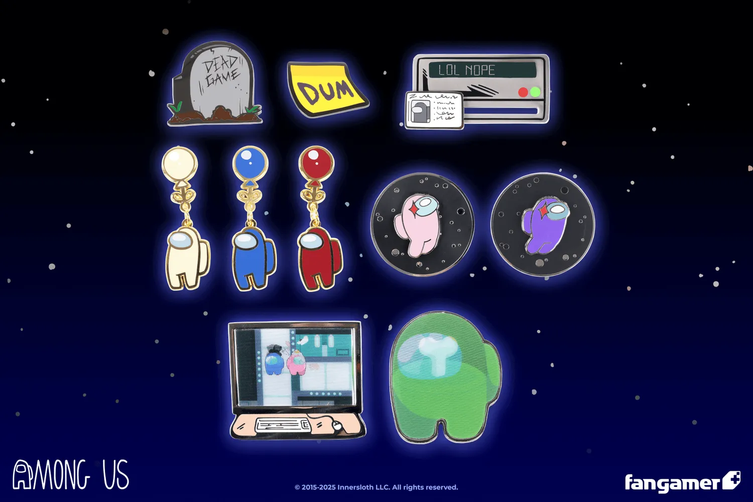 Fangamer Among Us Mystery Pin Pack, 5 Pins