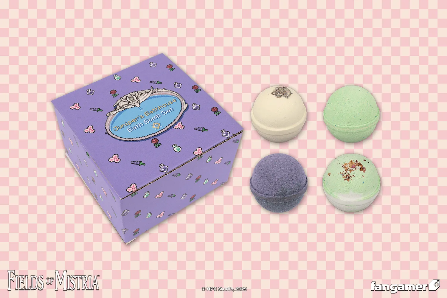 Fangamer Fields of Mistria Juniper's Bathhouse Badebomben 4er Set Kräuter
