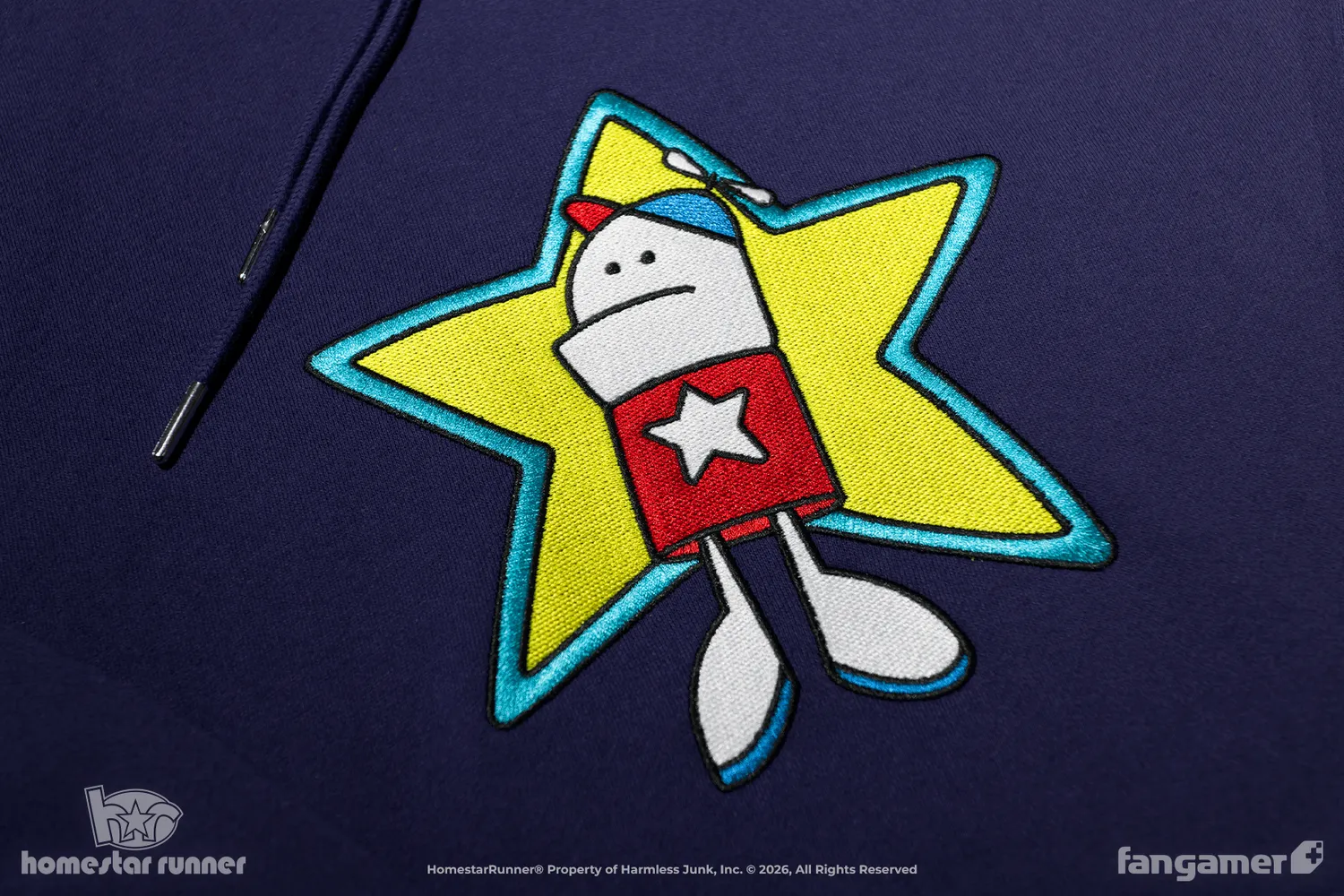 Homestar Runner Embwoidered Hoodie Kapuzenpullover