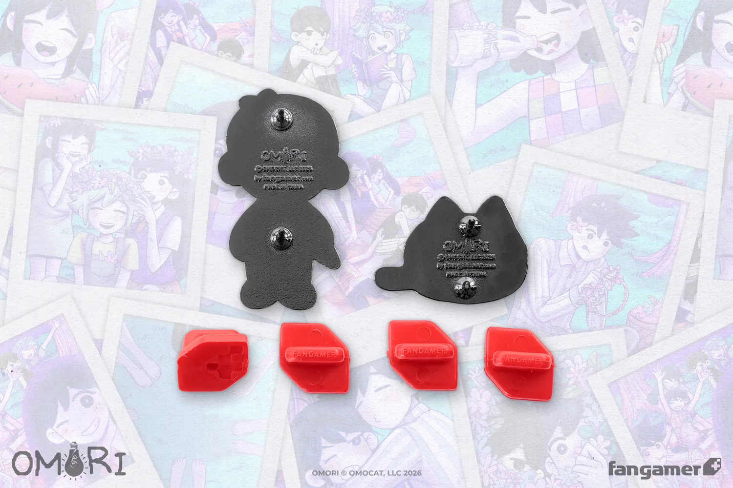 Fangamer OMORI Pin Set Emaille mit MEWO 3,8cm