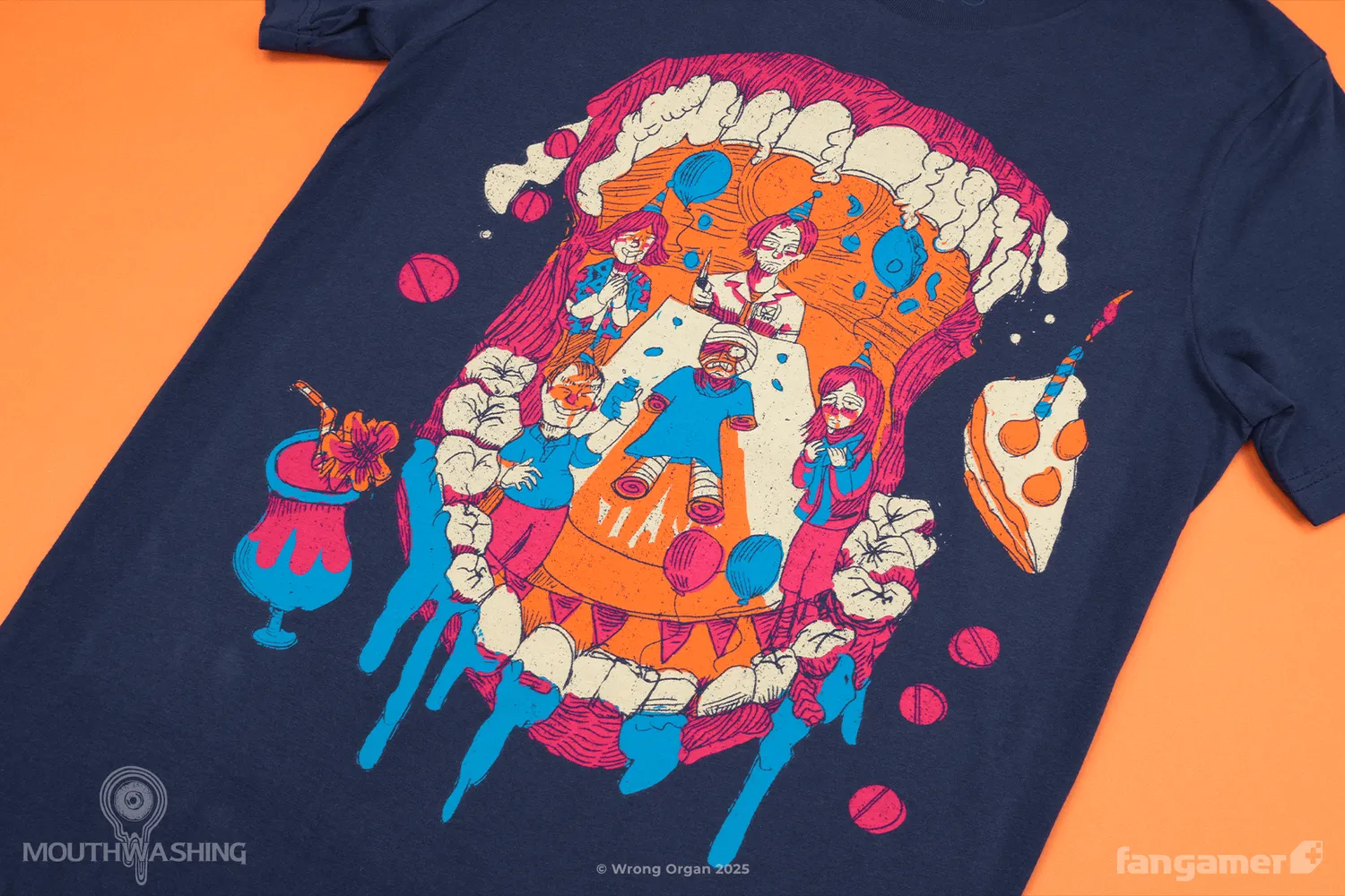 Fangamer MOUTHWASHING Happy Birthday T-Shirt Baumwolle