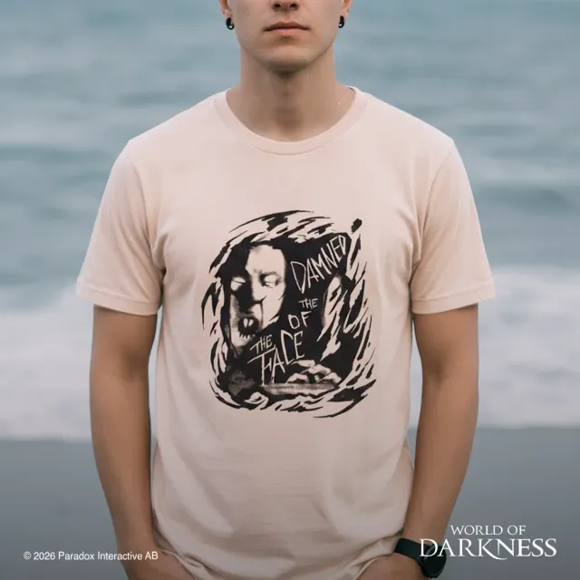White Wolf Face of the Damned T-Shirt Vampire: The Masquerade