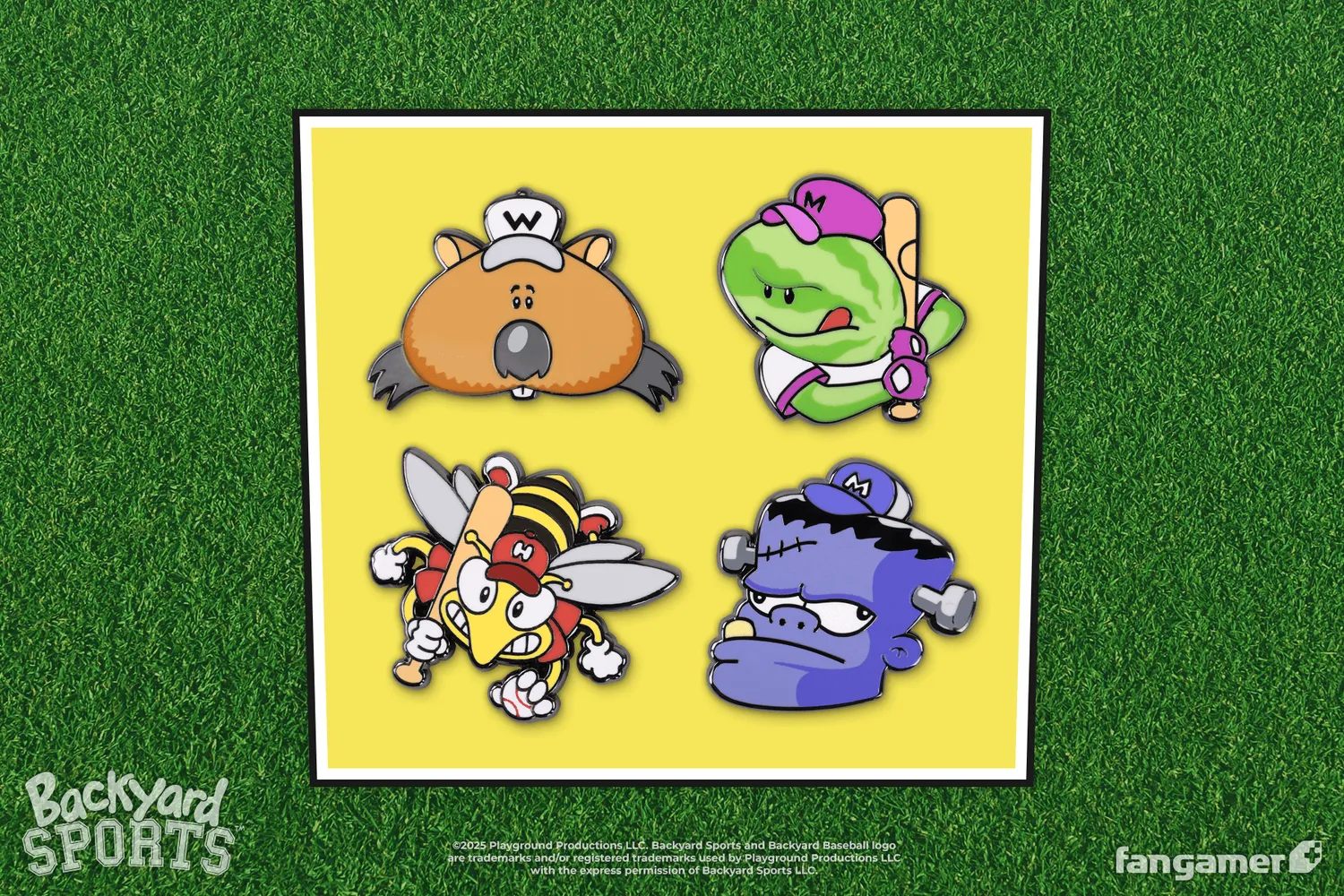 Fangamer Team Logos Pin Set Backyard Sports Anstecker 4er-Set