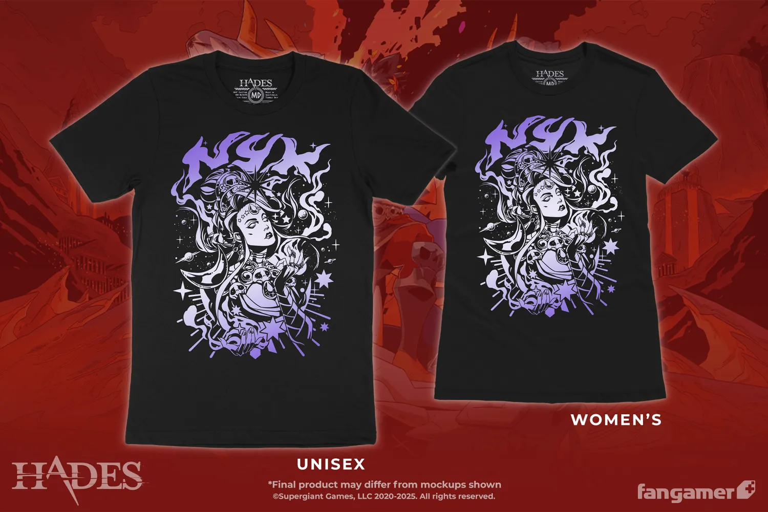 Fangamer Hades Night Incarnate Amethyst T-Shirt Baumwolle