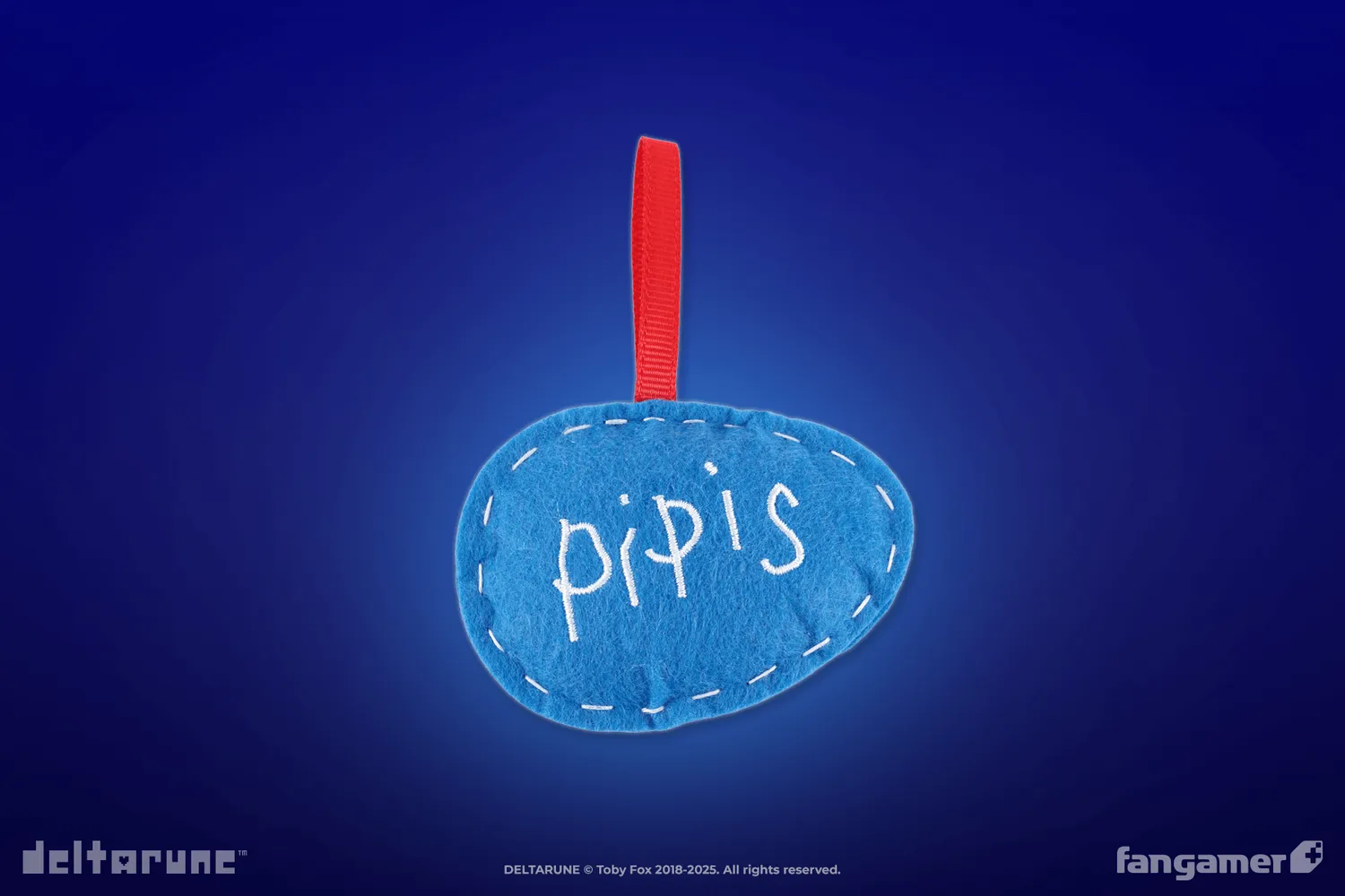 Fangamer DELTARUNE Pipis Ornament Filz-Anhänger rotes Band