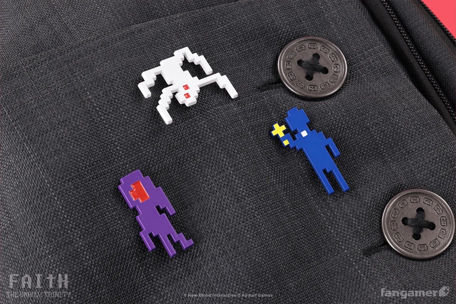 Fangamer FAITH The Unholy Trinity Pin-Set 3er Pixel
