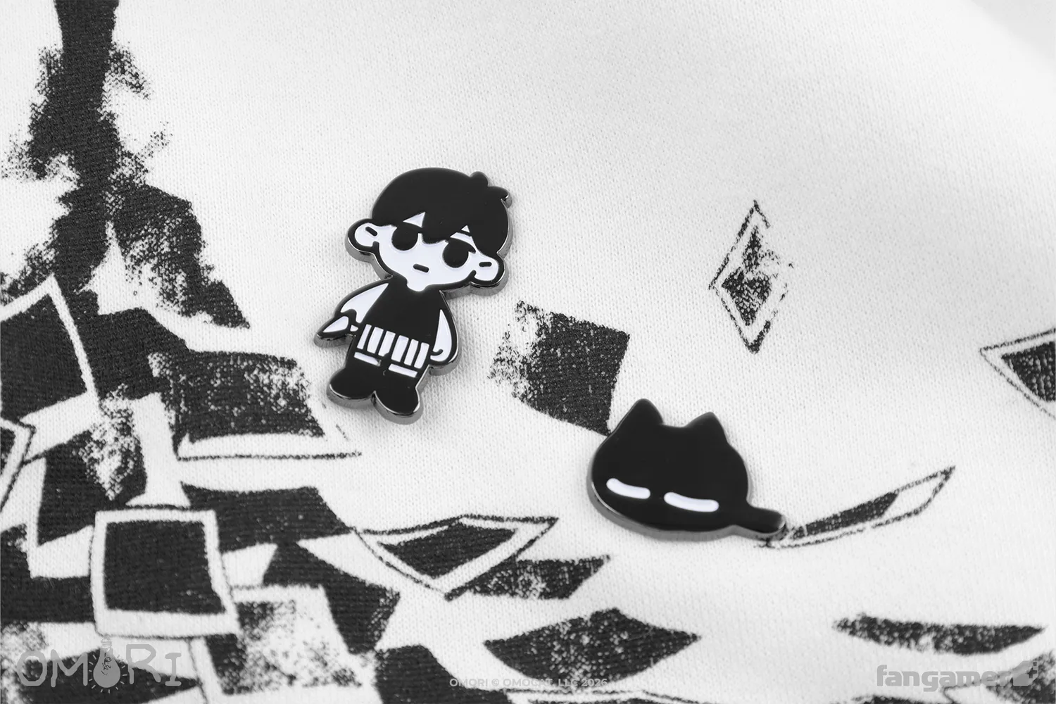 Fangamer OMORI Pin Set Emaille mit MEWO 3,8cm