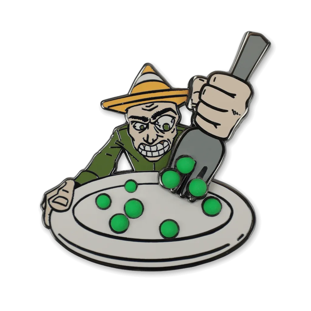 Fangamer Machine Party Pea Eater Sliding Pin Emaille