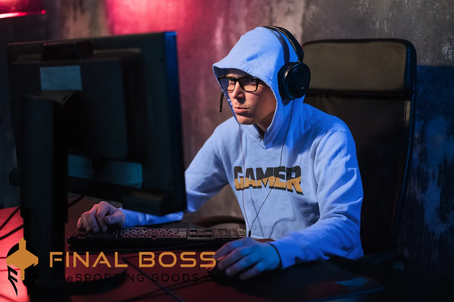 Final Boss Gamer Shirt mit Backprint