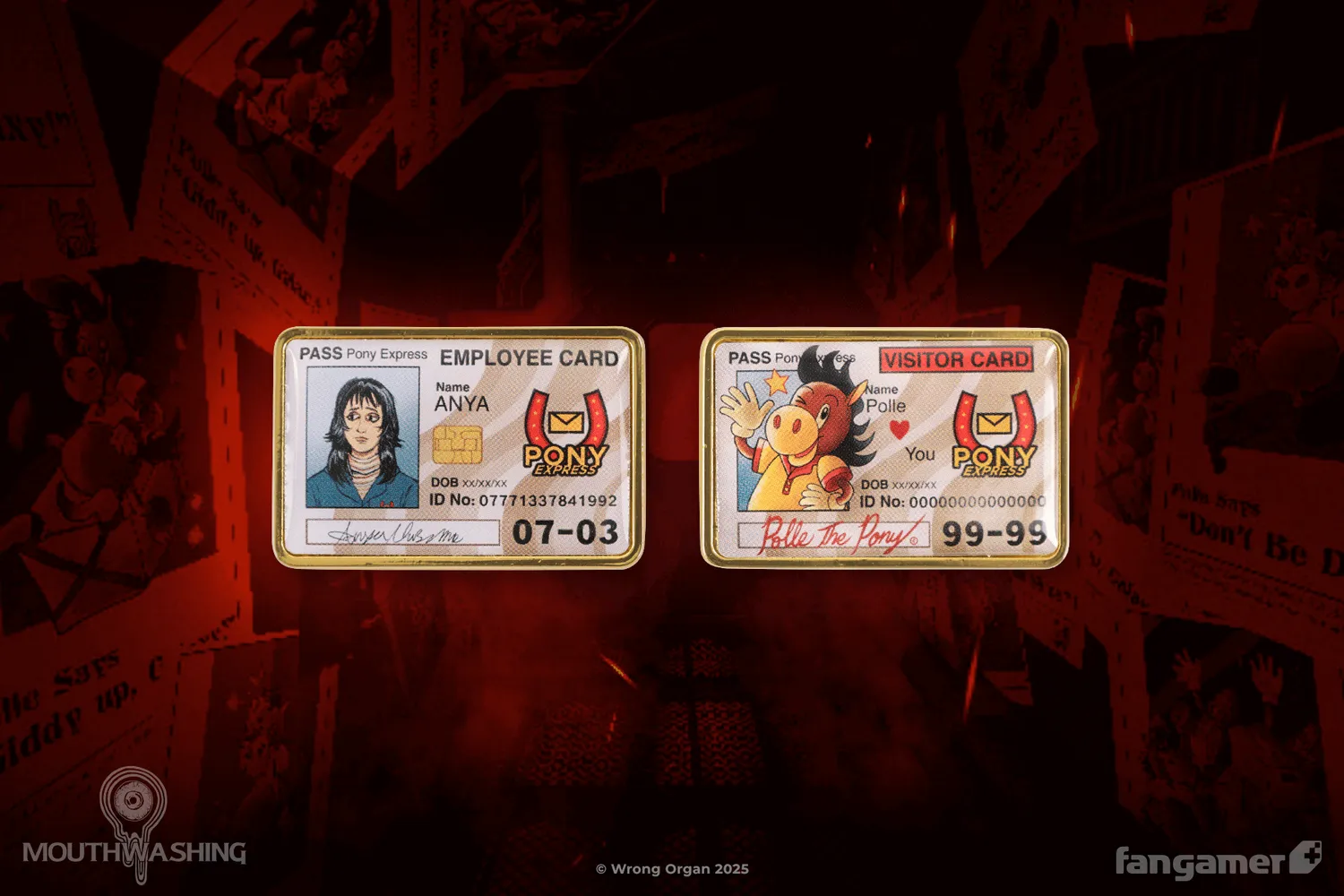 Fangamer Mouthwashing ID Card Pin Set Anstecker