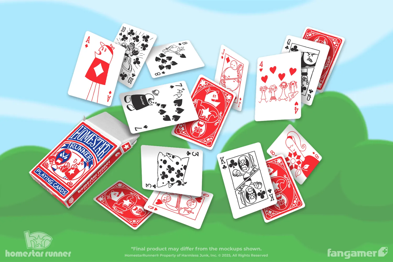 Fangamer Homestar Runner Playing Cards Spielkarten Deck Linen-Finish