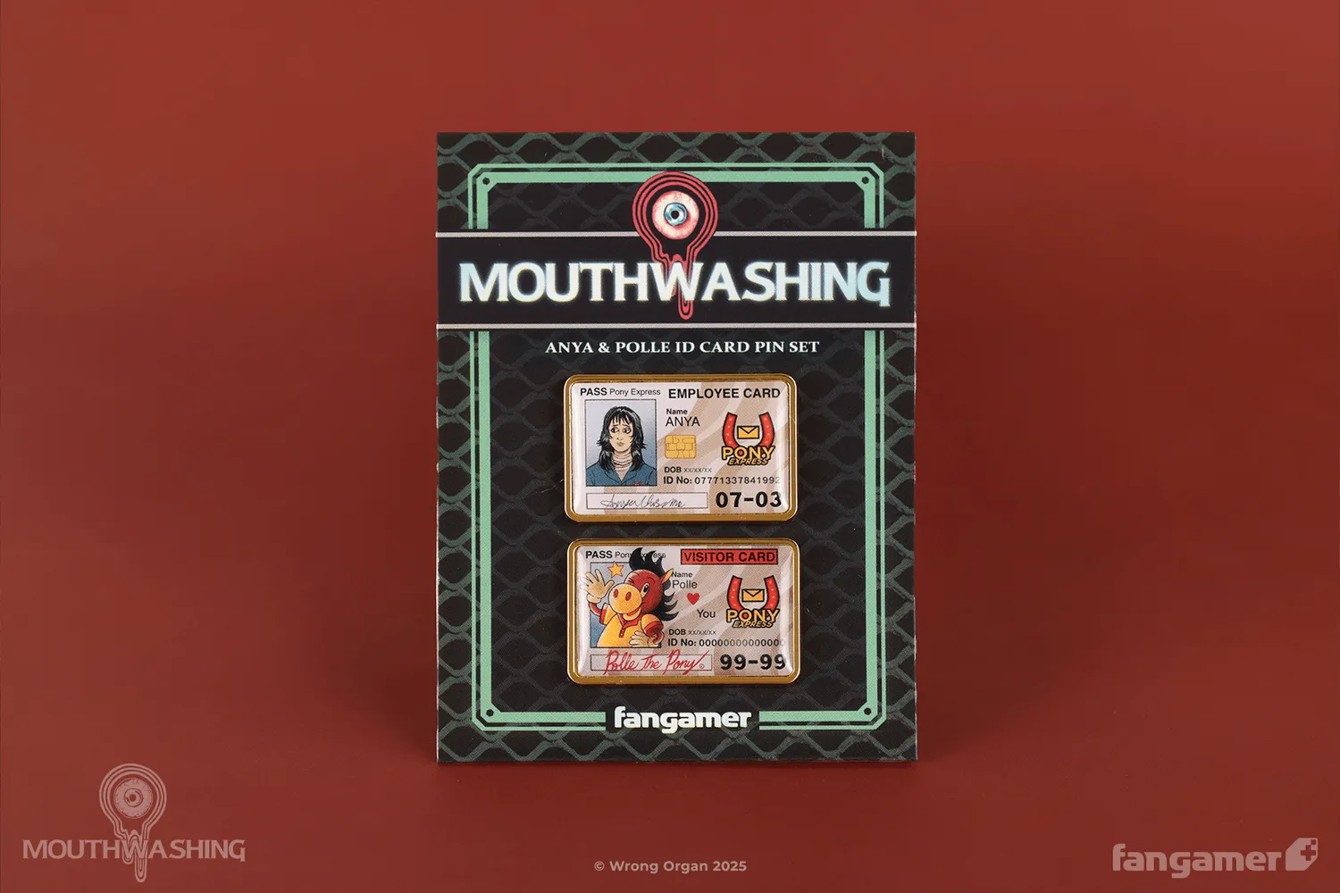 Fangamer Mouthwashing ID Card Pin Set Anstecker