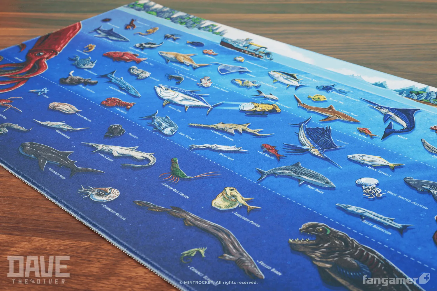 Fangamer Diver's Desk Mat Schreibtischunterlage 89 × 41 cm