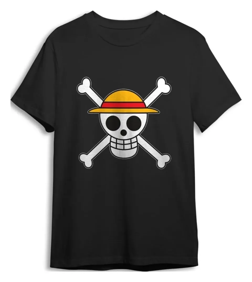 One Piece Skull T-Shirt Baumwolle