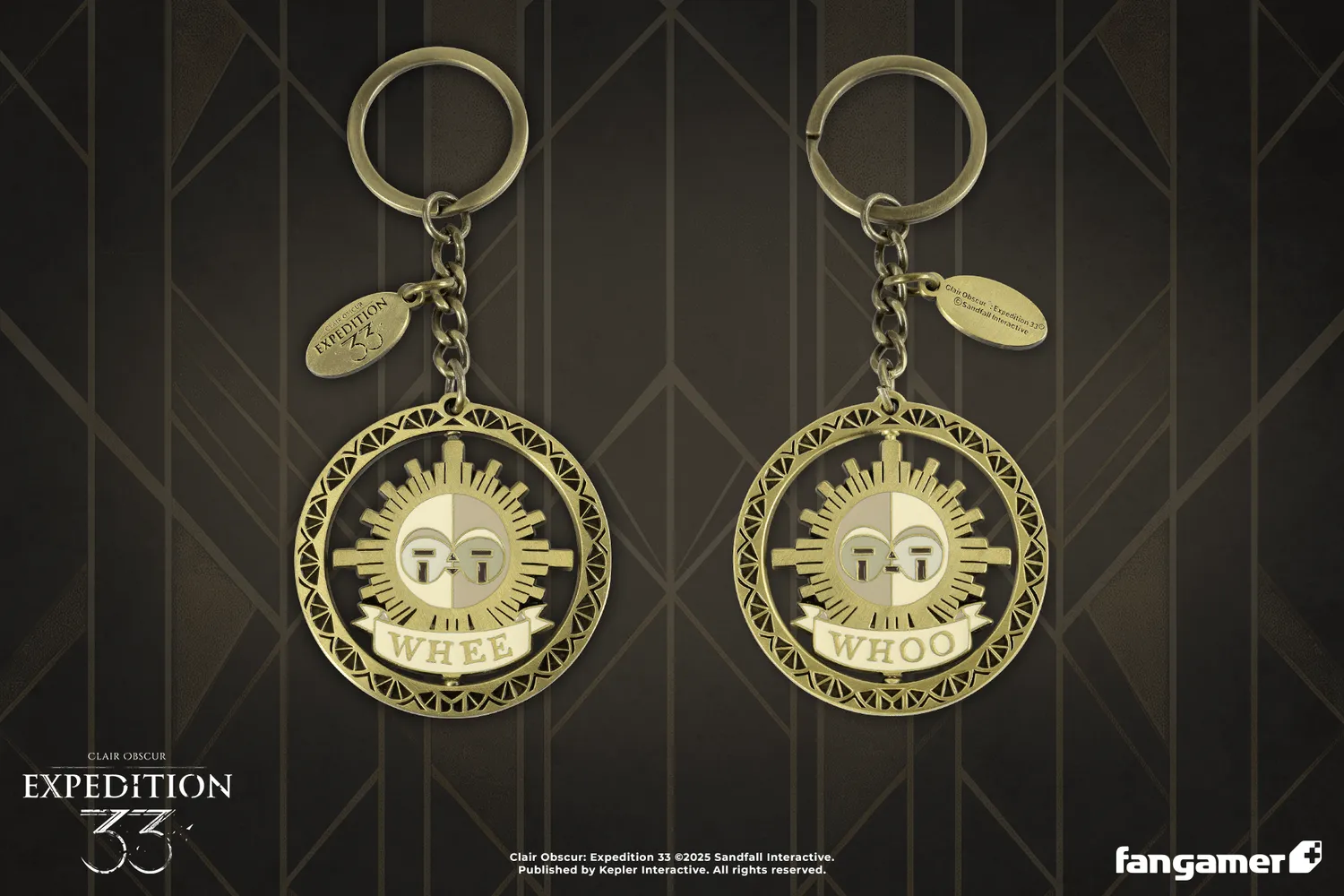 Fangamer Whee Whoo Spinning Keychain Schlüsselanhänger goldfarben 5 cm