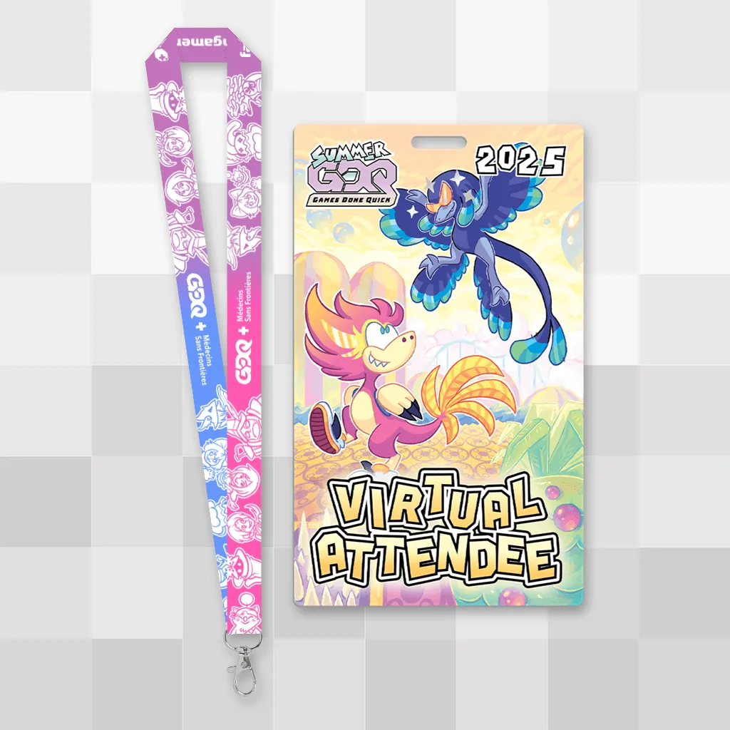 Fangamer Games Done Quick Virtual Attendee Badge Lanyard