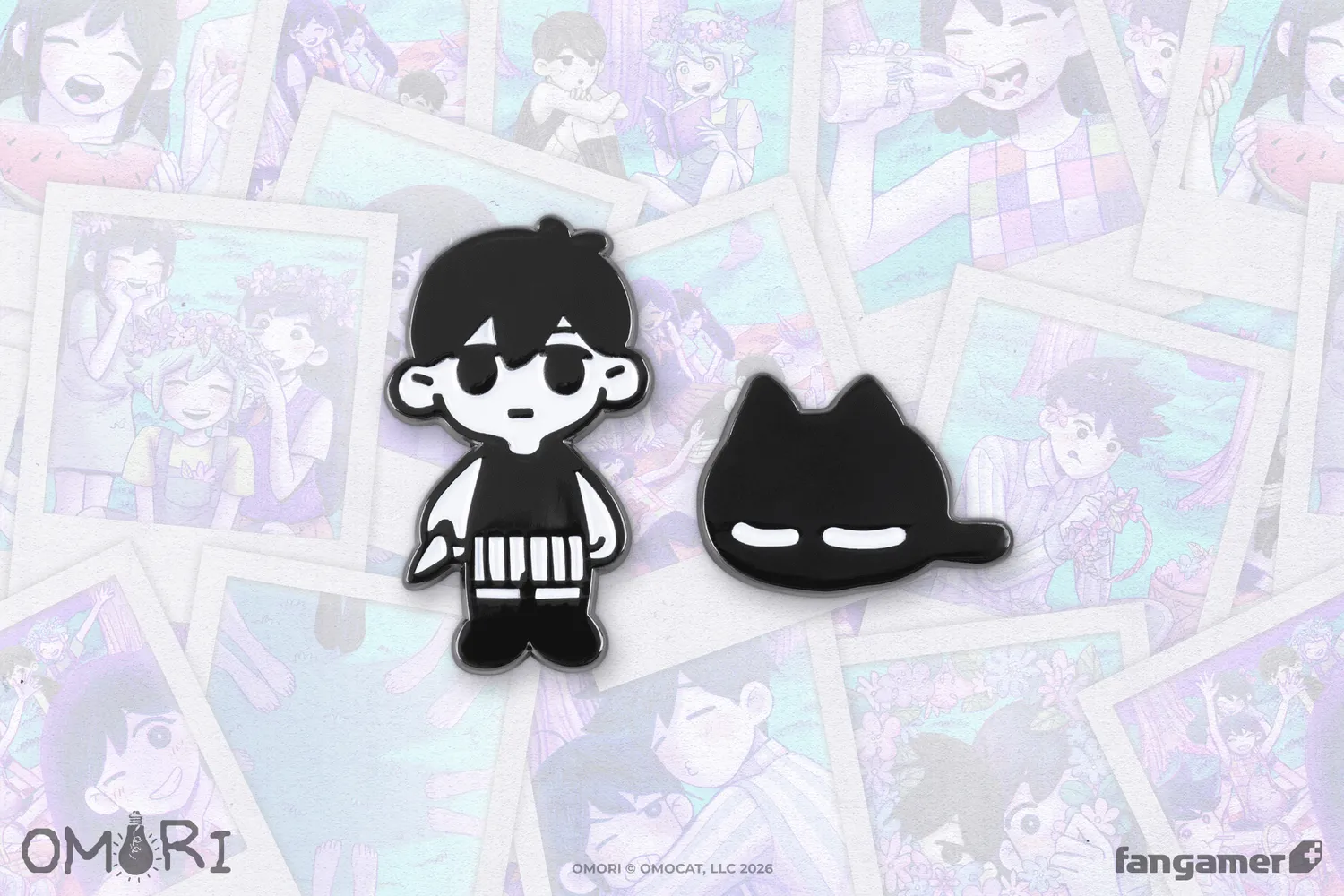 Fangamer OMORI Pin Set Emaille mit MEWO 3,8cm