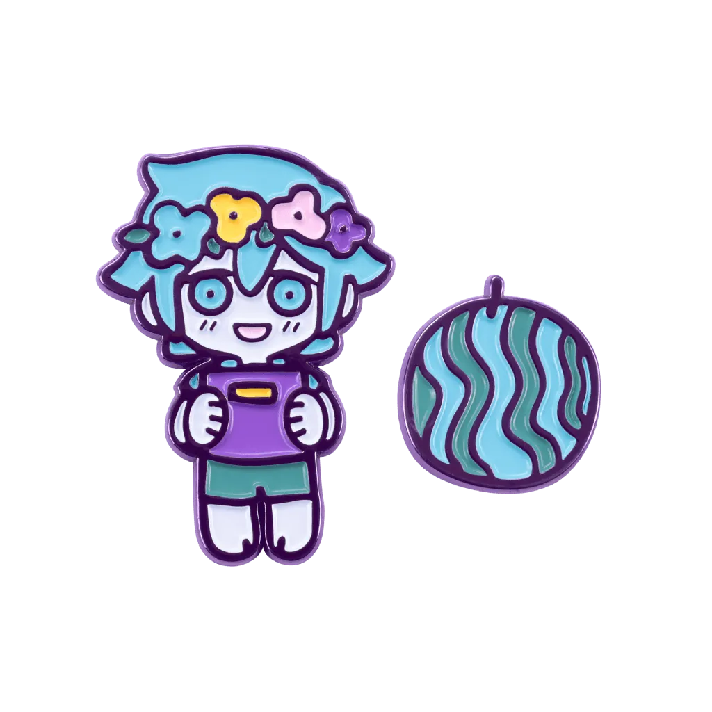 Fangamer OMORI Basil Pin Set Emaille Wassermelone