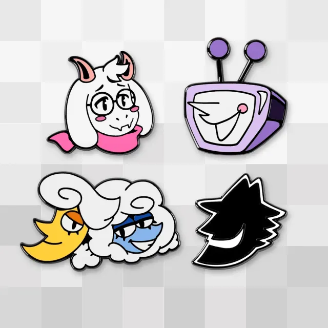 Fangamer DELTARUNE Character Pin Set 4 Emaille-Pins 4er