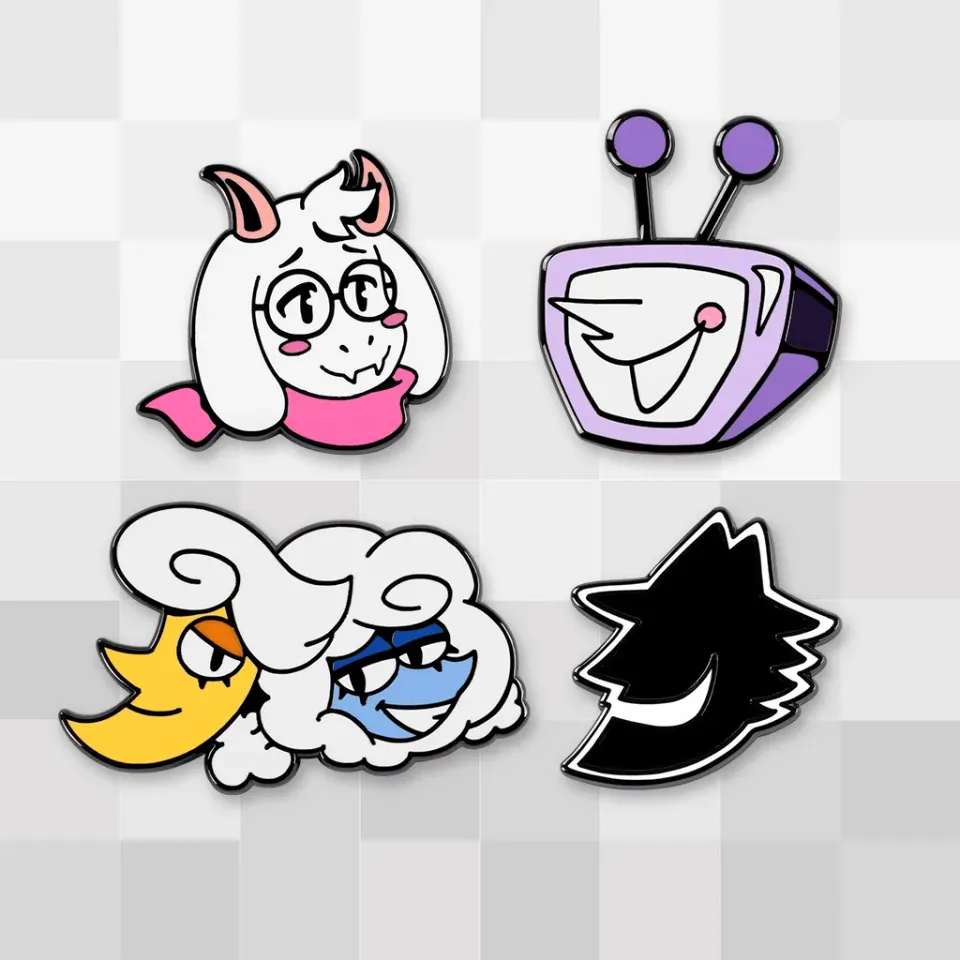 Fangamer DELTARUNE Character Pin Set 4 Emaille-Pins 4er