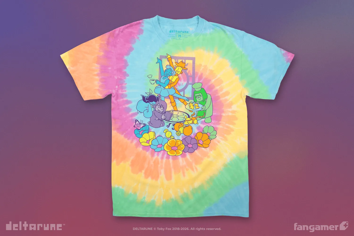 Fangamer Deltarune Flower Café T-Shirt Tie-Dye Baumwolle