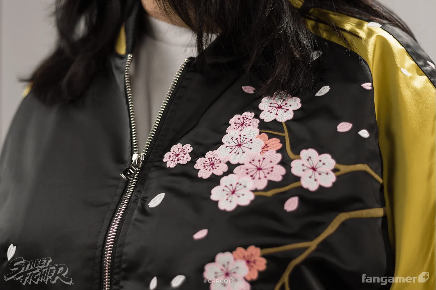 Fangamer Street Fighter Ryu's Sukajan Jacke aus Satin