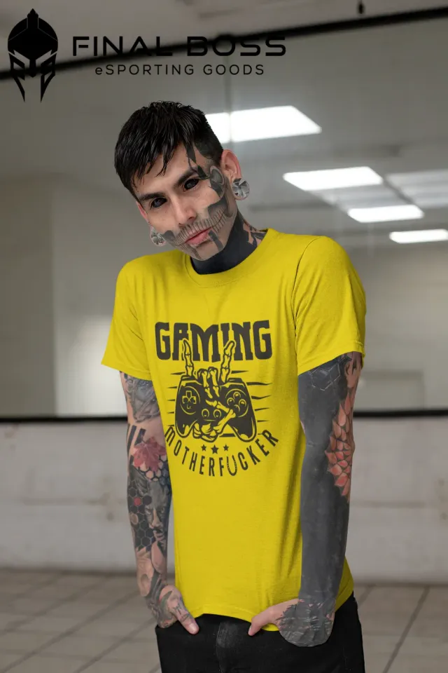 Final Boss Gaming Motherfucker T-Shirt mit Nackenprint