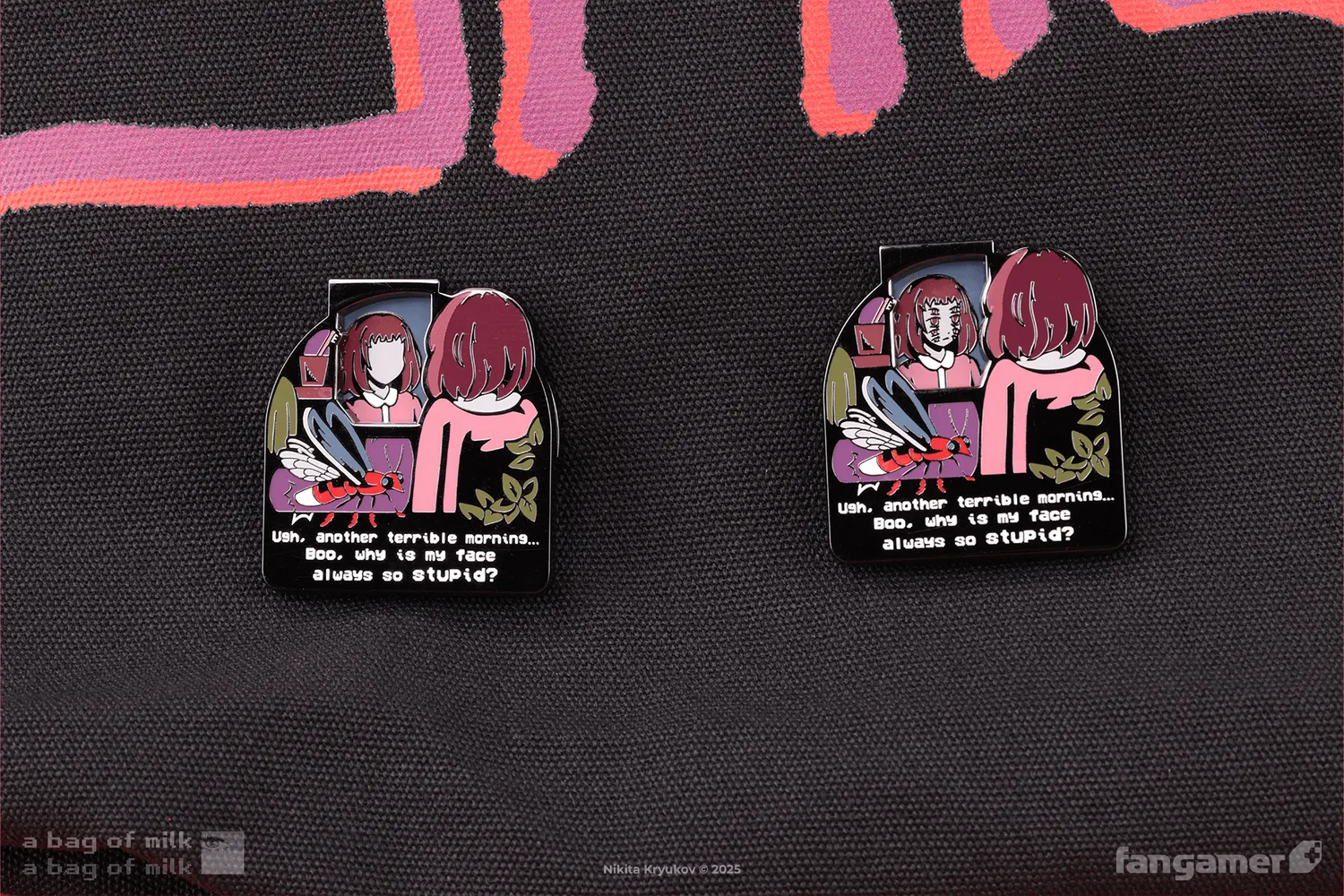 Fangamer A Bag of Milk Terrible Morning Spinning Pin