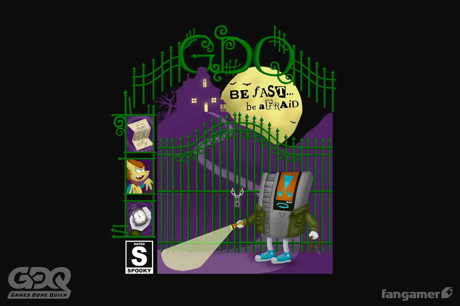 Fangamer Games Done Quick Spooky Survival T-Shirt Baumwolle
