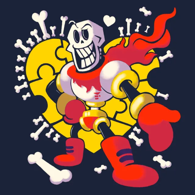 Fangamer UNDERTALE Bonetrousle T-Shirt 10th Edition Baumwolle