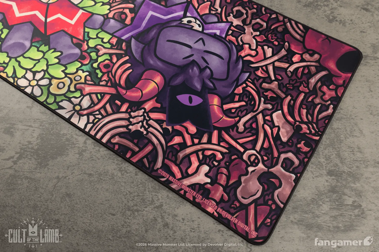 Fangamer Cult of the Lamb Friends That Slay Together Desk Mat