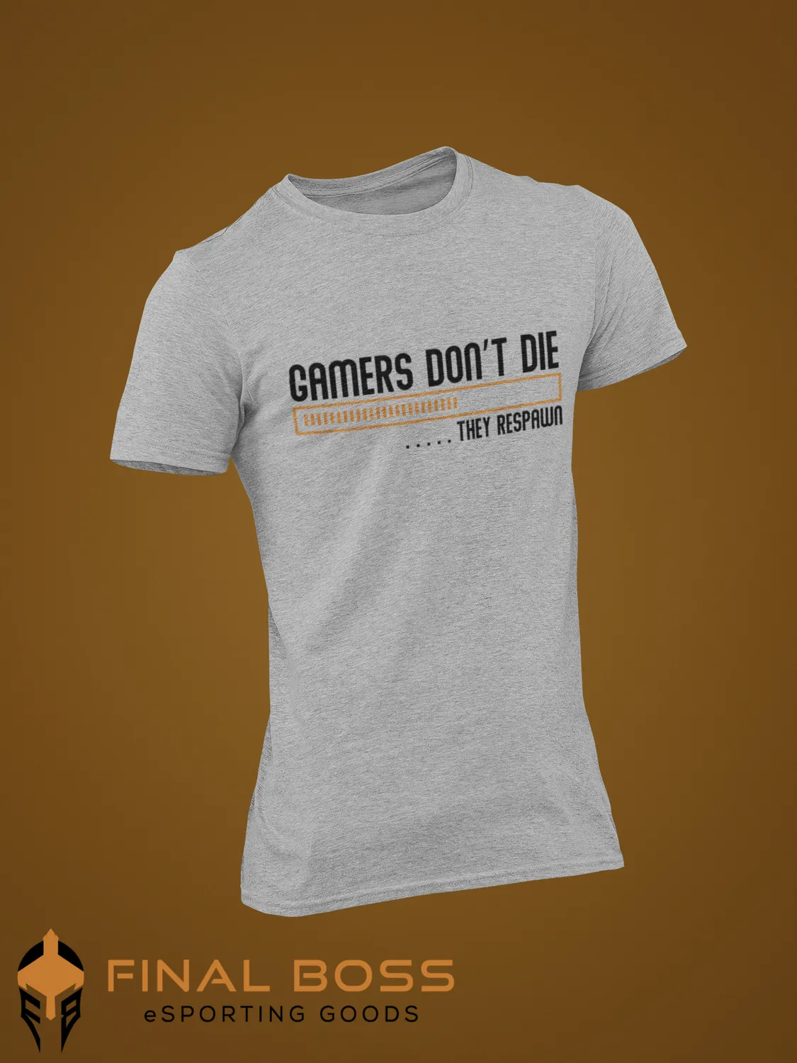 Final Boss Gamers don't die they respawn Shirt mit Print