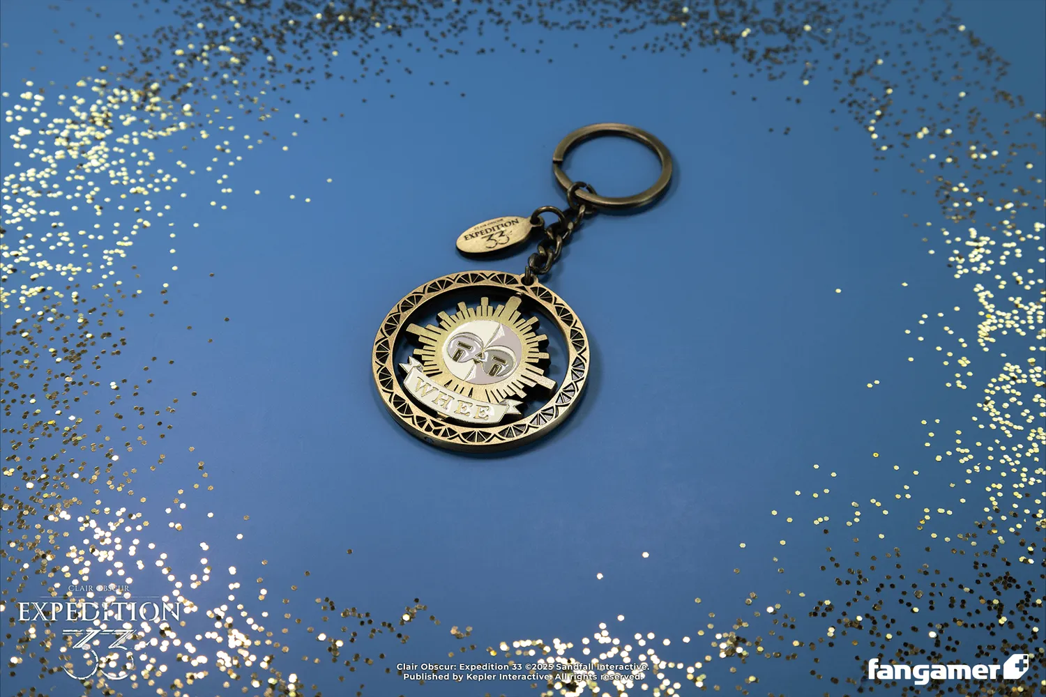 Fangamer Whee Whoo Spinning Keychain Schlüsselanhänger goldfarben 5 cm