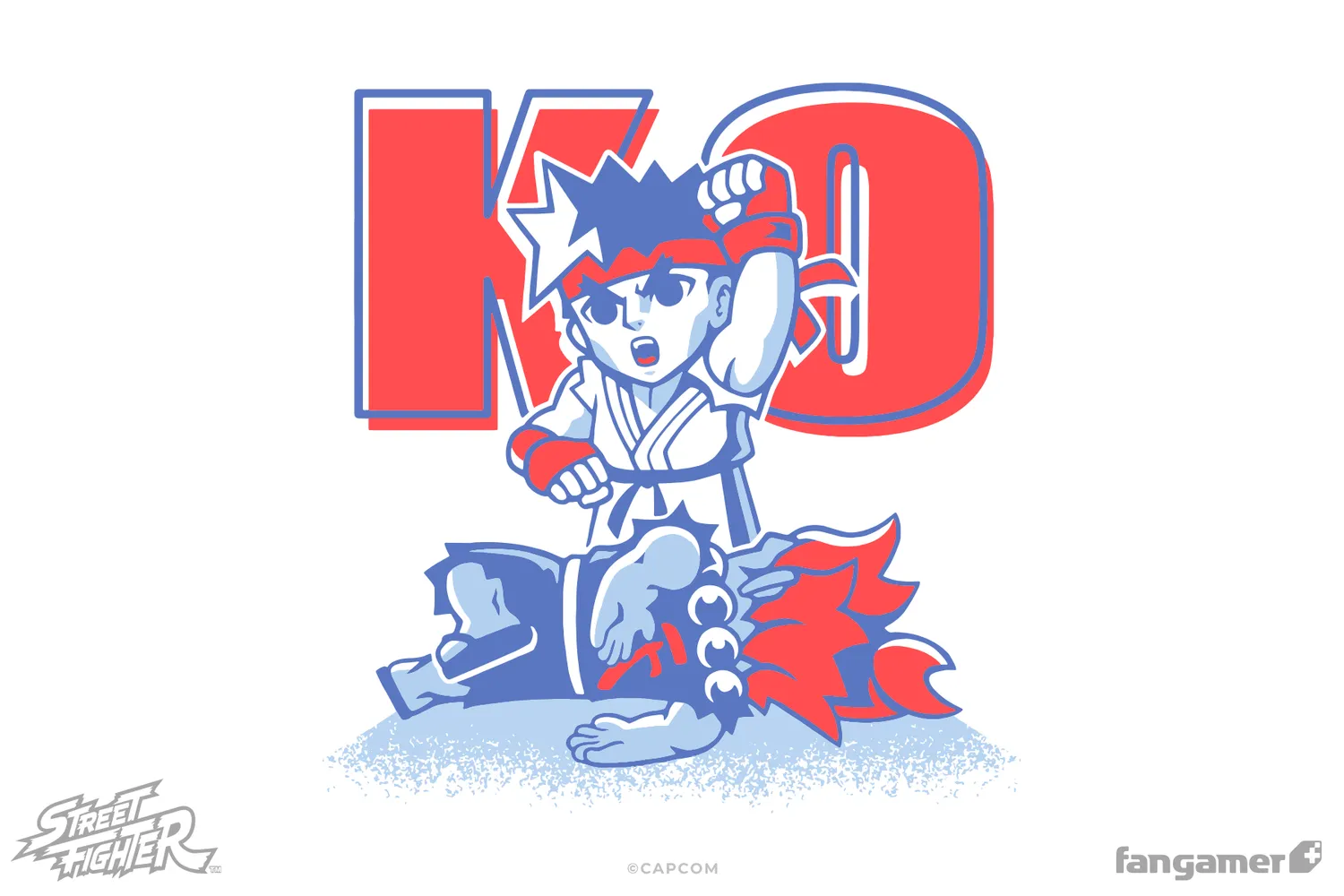 Fangamer Street Fighter Final Strike T-Shirt Baumwolle