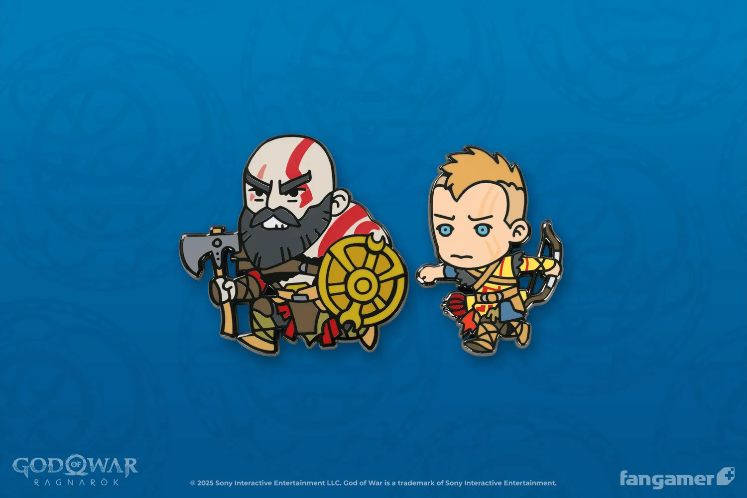 Fangamer God of War Kratos and Atreus Chibi Pin Set
