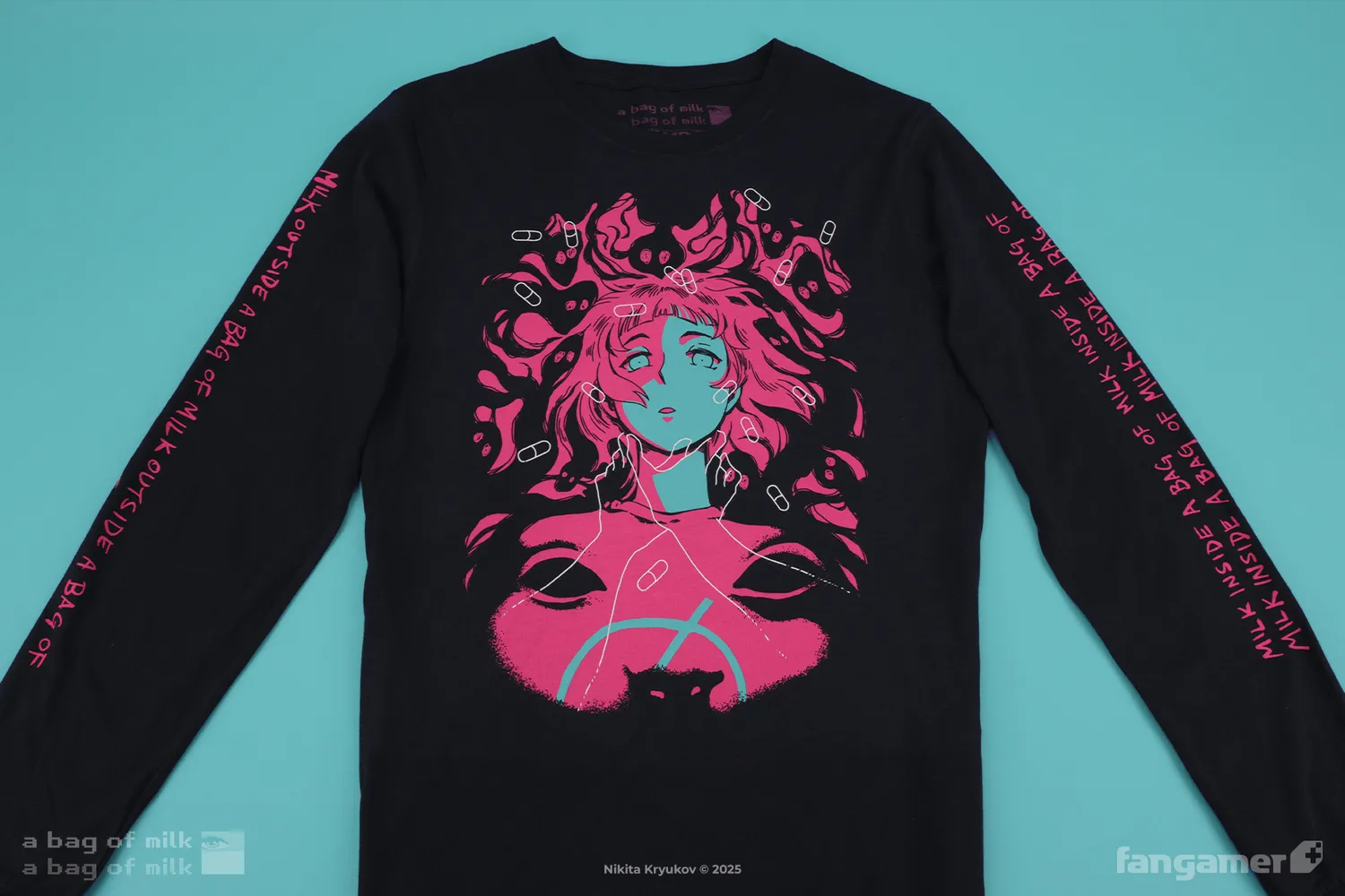 Fangamer A Bag of Milk Asphyxia Longsleeve Baumwolle