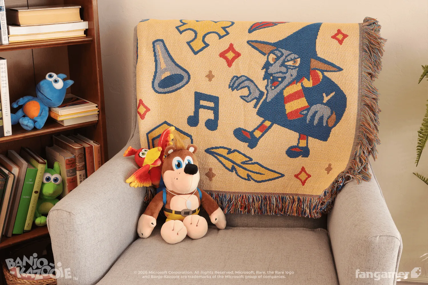 Fangamer Banjo-Kazooie Tuneful Venture Decke, 60 × 50 Zoll, Mischgewebe