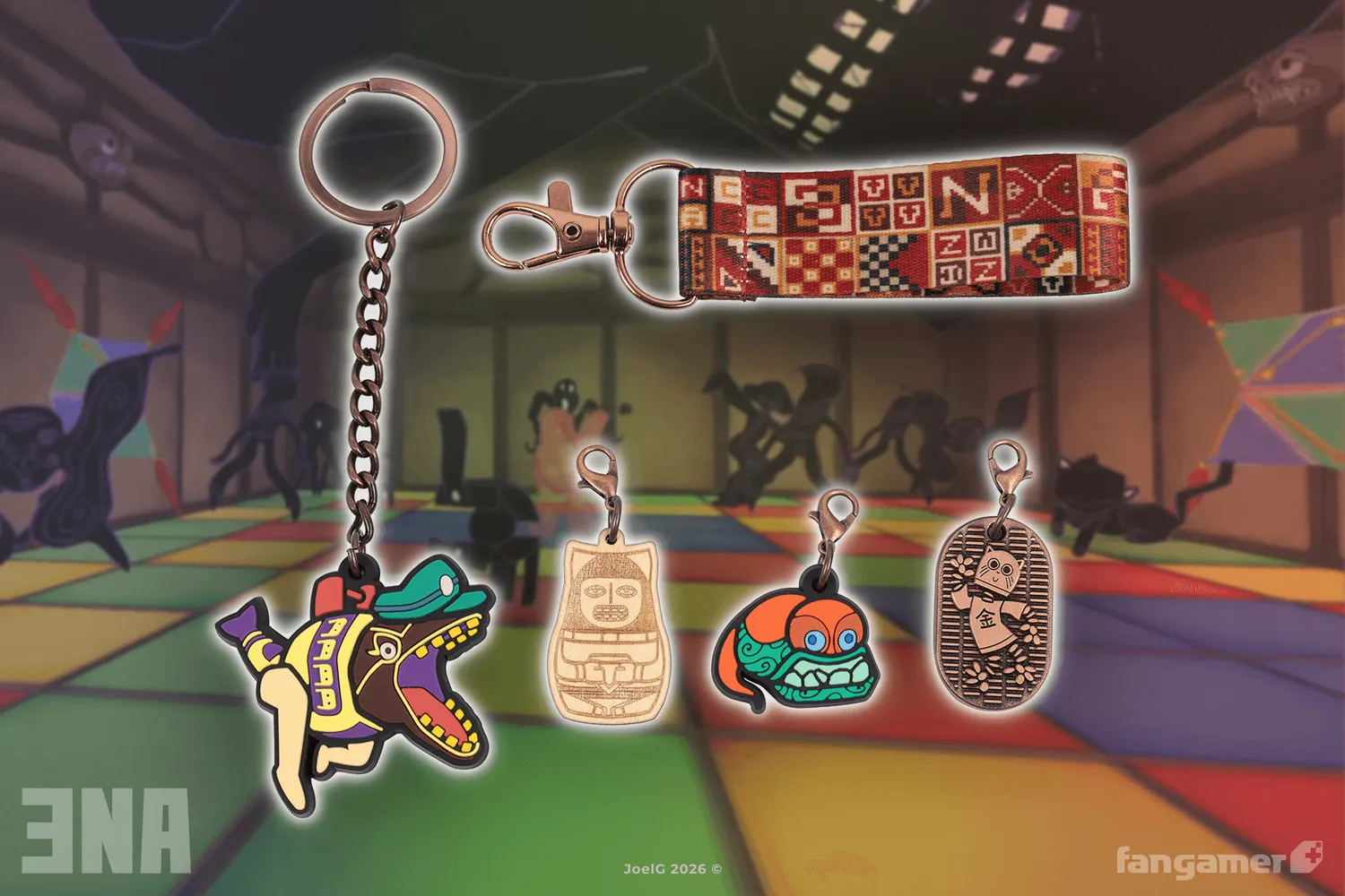 Fangamer ENA Artifacts Schlüsselanhänger 5 Charms Set