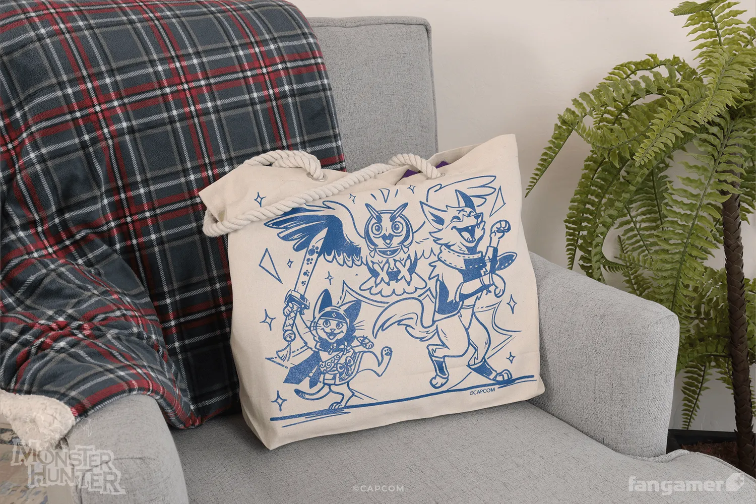Fangamer Monster Hunter Rise Support Team Tote Bag Canvas