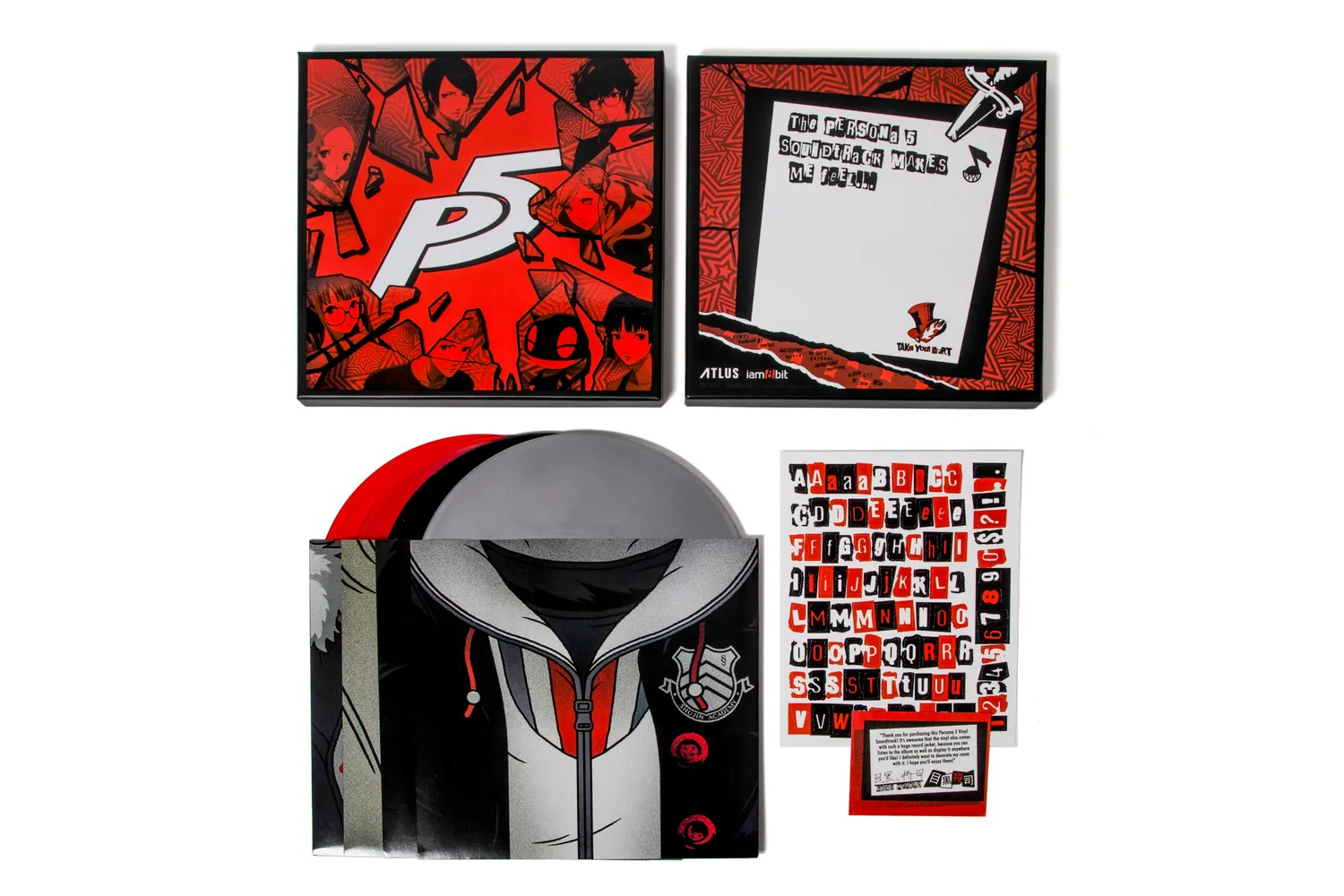 Persona 5 Essential Edition Soundtrack 4LP Vinyl Box farbig