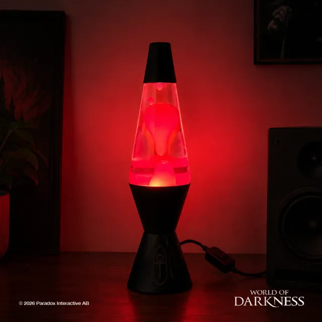 White Wolf Bloodlight Lava Lampe 36 cm rot
