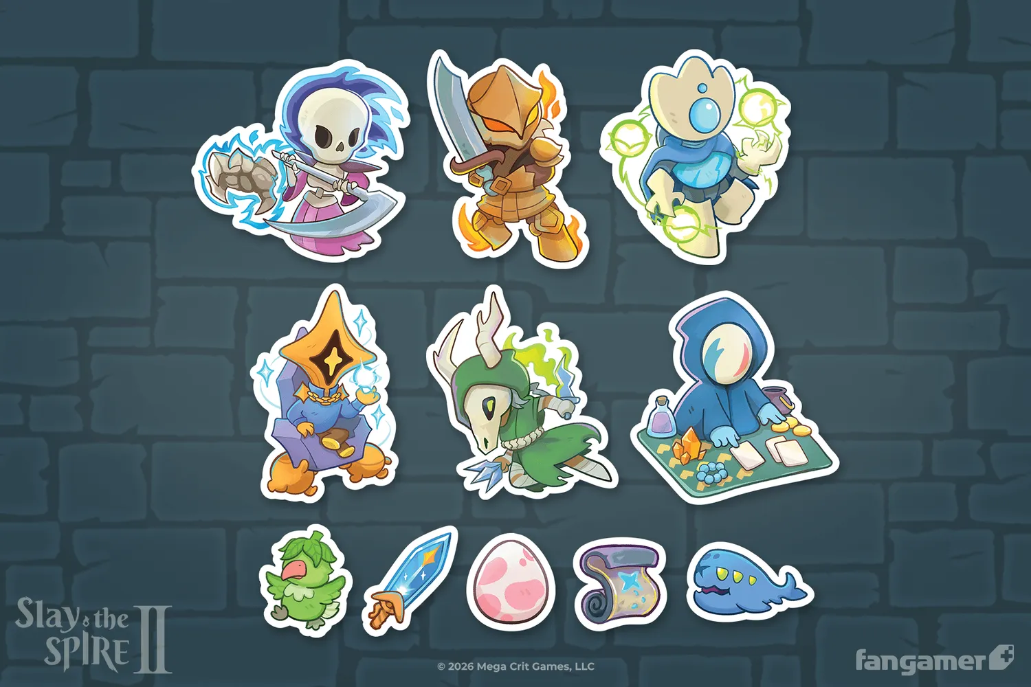Fangamer Slay the Spire 2 Sticker Set 11 Aufkleber Charaktere
