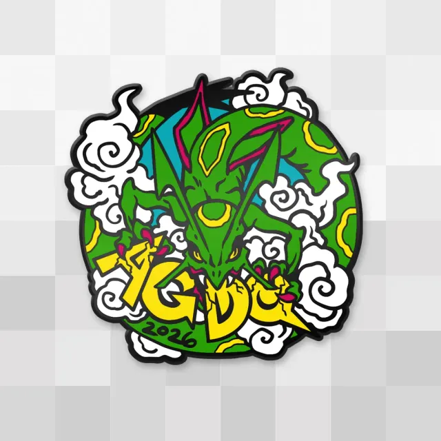 Fangamer AGDQ 2026 Finale Pin Emerald Dragon