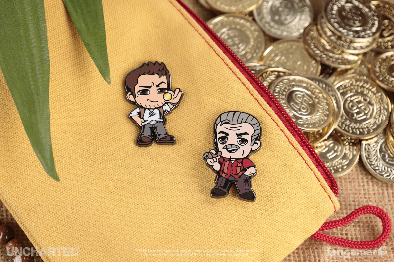 Fangamer Uncharted Nathan and Sully Pin-Set 2er Hard-Emaille