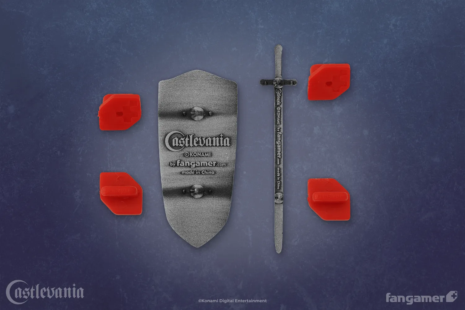 Fangamer Castlevania Alucard Shield & Sword Pin Set 2tlg