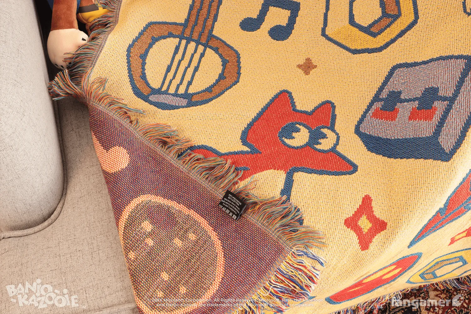 Fangamer Banjo-Kazooie Tuneful Venture Decke, 60 × 50 Zoll, Mischgewebe