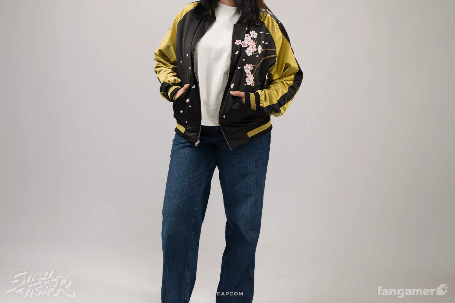 Fangamer Street Fighter Ryu's Sukajan Jacke aus Satin