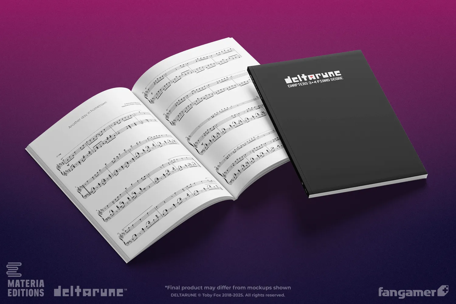 Fangamer Deltarune Chapters 3+4 Piano Notenbuch 78 Songs