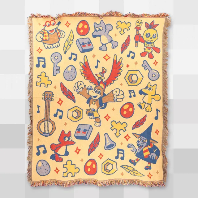 Fangamer Banjo-Kazooie Tuneful Venture Decke, 60 × 50 Zoll, Mischgewebe