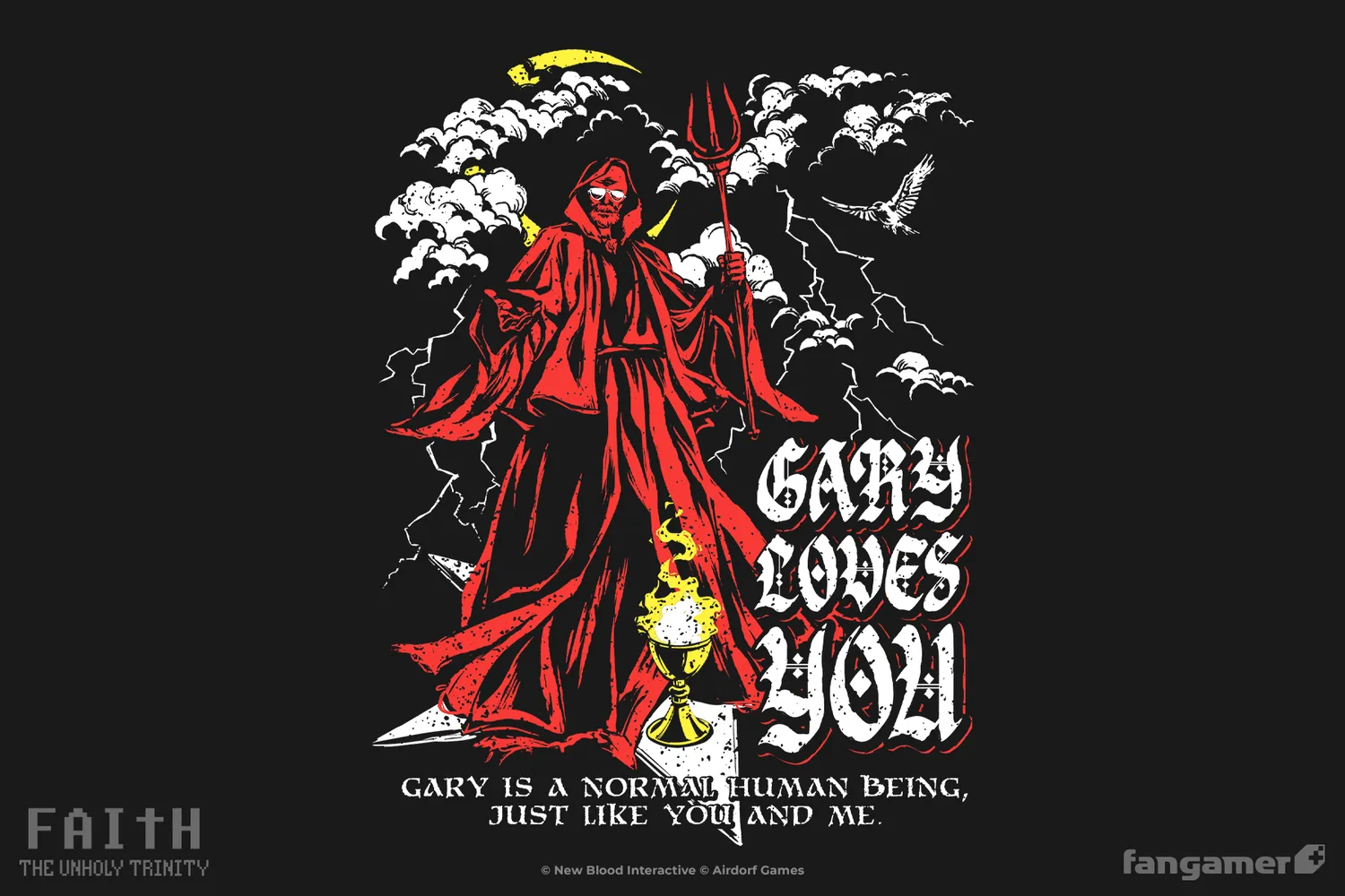 Fangamer FAITH The Unholy Trinity Gary Loves You T-Shirt schwarz
